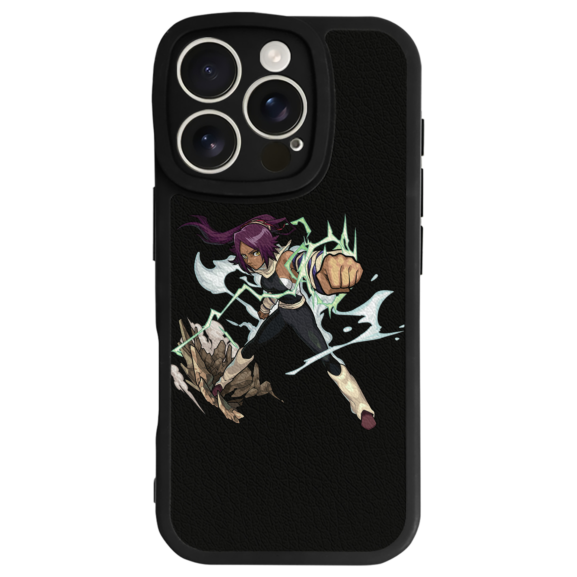 （画像用） ブリーチ 四楓院 夜一（しほういん よるいち） BLEACH Shihouin Yoruichi 【iPhone 16シリーズ対応】シリコンスマホケース（レザー調） 材質：シリコン